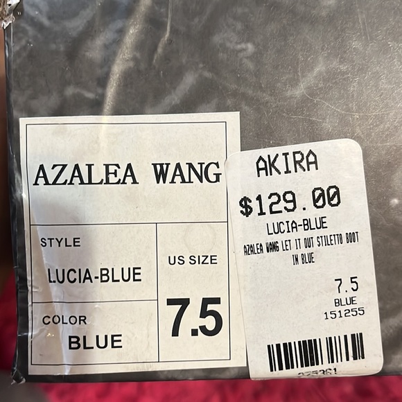 Blue Floral Boot heels - Picture 3 of 3